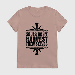 Футболка хлопковая женская Harvest Themselves, цвет: пыльно-розовый