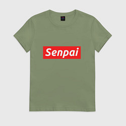 Футболка хлопковая женская Senpai Supreme, цвет: авокадо