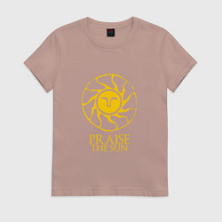 Футболка хлопковая женская Praise The Sun, цвет: пыльно-розовый