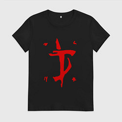 Футболка хлопковая женская MARK OF THE DOOM SLAYER, цвет: черный