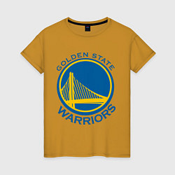 Футболка хлопковая женская Golden state Warriors, цвет: горчичный