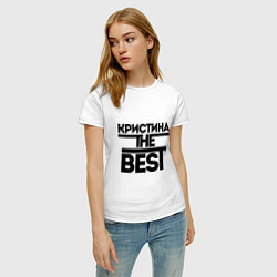 Футболка хлопковая женская Кристина the best, цвет: белый — фото 2