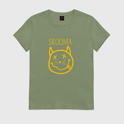 Футболка хлопковая женская TES: Skooma, цвет: авокадо