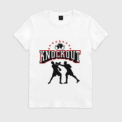 Футболка хлопковая женская Knockout, цвет: белый