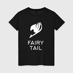 Футболка хлопковая женская Fairy Tail, цвет: черный