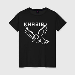 Футболка хлопковая женская Khabib Eagle, цвет: черный