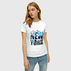 Футболка хлопковая женская White New York, цвет: белый — фото 2