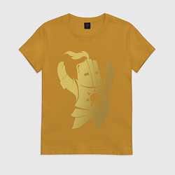 Футболка хлопковая женская Praise the Sun!, цвет: горчичный
