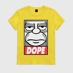 Футболка хлопковая женская Homer dope, цвет: желтый