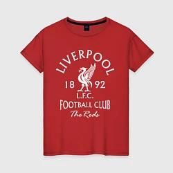 Футболка хлопковая женская Liverpool: Football Club, цвет: красный