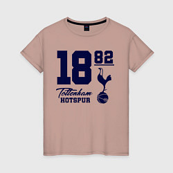Футболка хлопковая женская FC Tottenham 1882, цвет: пыльно-розовый