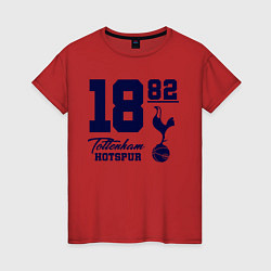 Футболка хлопковая женская FC Tottenham 1882, цвет: красный