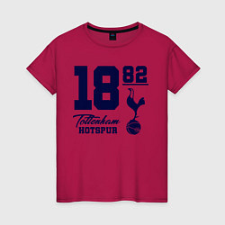 Футболка хлопковая женская FC Tottenham 1882, цвет: маджента