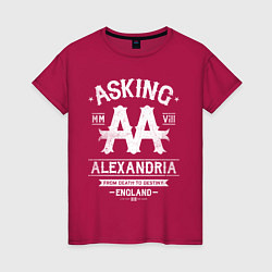 Футболка хлопковая женская Asking Alexandria: England, цвет: маджента