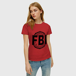 Футболка хлопковая женская FBI Agency, цвет: красный — фото 2