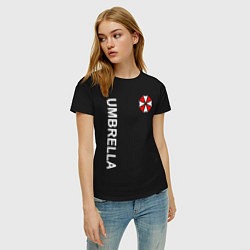 Футболка хлопковая женская UMBRELLA CORP, цвет: черный — фото 2