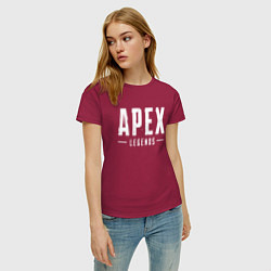 Футболка хлопковая женская Apex Legends, цвет: маджента — фото 2