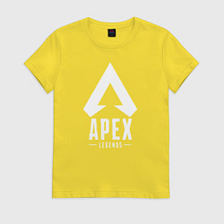 Футболка хлопковая женская Apex Legends, цвет: желтый