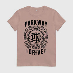 Футболка хлопковая женская Parkway Drive: Australia, цвет: пыльно-розовый