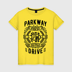 Футболка хлопковая женская Parkway Drive: Australia, цвет: желтый