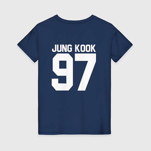 Женская футболка BTS JUNG KOOK / Тёмно-синий – фото 2