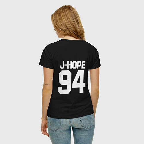 Женская футболка BTS J-HOPE / Черный – фото 4