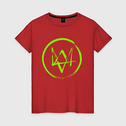 Женская футболка Watch Dogs: Green Logo