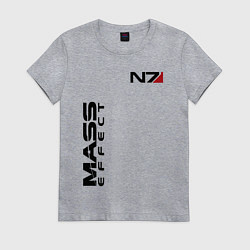Футболка хлопковая женская MASS EFFECT N7, цвет: меланж
