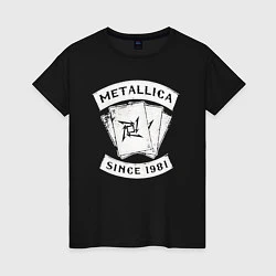 Футболка хлопковая женская Metallica Since 1981, цвет: черный