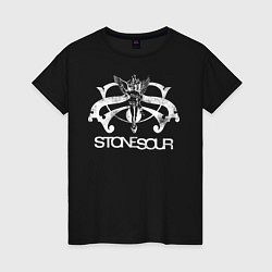 Футболка хлопковая женская Stone Sour, цвет: черный