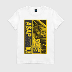 Футболка хлопковая женская ASAP Rocky: Place Bell, цвет: белый