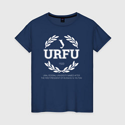 Футболка хлопковая женская URFU, цвет: тёмно-синий