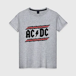 Футболка хлопковая женская AC/DC Voltage, цвет: меланж