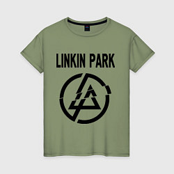 Футболка хлопковая женская Linkin Park, цвет: авокадо
