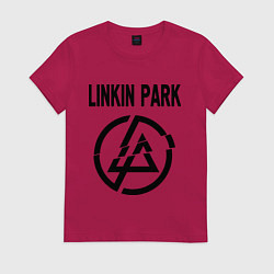 Футболка хлопковая женская Linkin Park, цвет: маджента