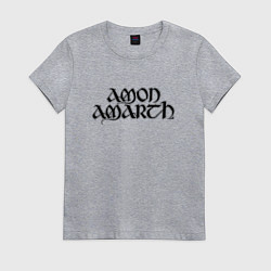 Футболка хлопковая женская Amon Amarth, цвет: меланж