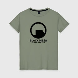 Футболка хлопковая женская Black Mesa: Research Facility, цвет: авокадо