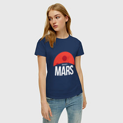 Футболка хлопковая женская Take me to Mars, цвет: тёмно-синий — фото 2