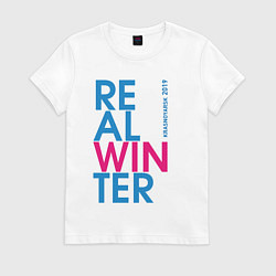 Футболка хлопковая женская Real Winer 2019, цвет: белый