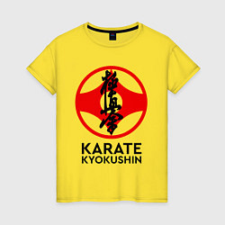 Футболка хлопковая женская Karate Kyokushin, цвет: желтый