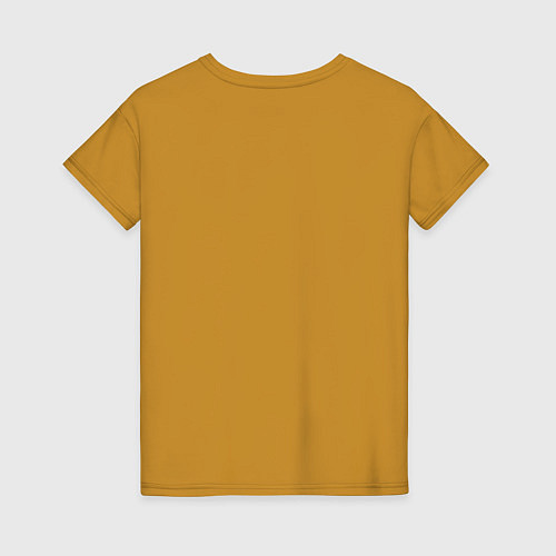 Женская футболка Узор с оленями / Горчичный – фото 2