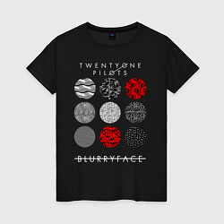 Футболка хлопковая женская TOP: Blurryface, цвет: черный