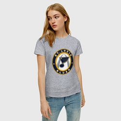 Футболка хлопковая женская St Louis Blues, цвет: меланж — фото 2