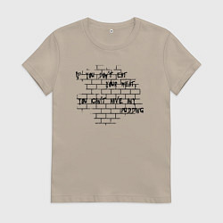 Футболка хлопковая женская Pink Floyd, цвет: миндальный
