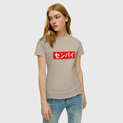 Футболка хлопковая женская SENPAI, цвет: миндальный — фото 2