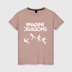 Футболка хлопковая женская IMAGINE DRAGONS, цвет: пыльно-розовый