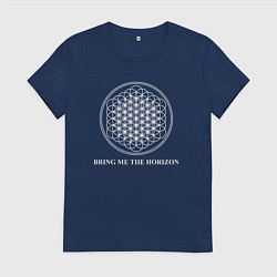 Футболка хлопковая женская BRING ME THE HORIZON, цвет: тёмно-синий