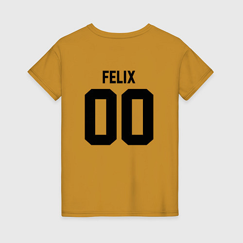 Женская футболка STRAY KIDS FELIX / Горчичный – фото 2