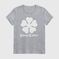 Футболка хлопковая женская Black Clover, цвет: меланж