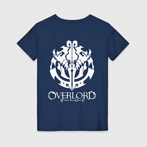 Женская футболка OVERLORD НА СПИНЕ / Тёмно-синий – фото 2